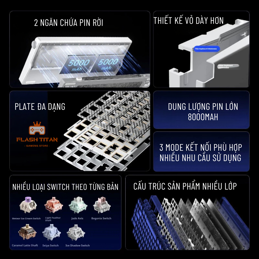 Bàn phím cơ không dây Aula NOVA75 - Led RGB mạch xuôi - Màn LED có app tùy chỉnh - Bảo  hành 1 năm | BigBuy360 - bigbuy360.vn