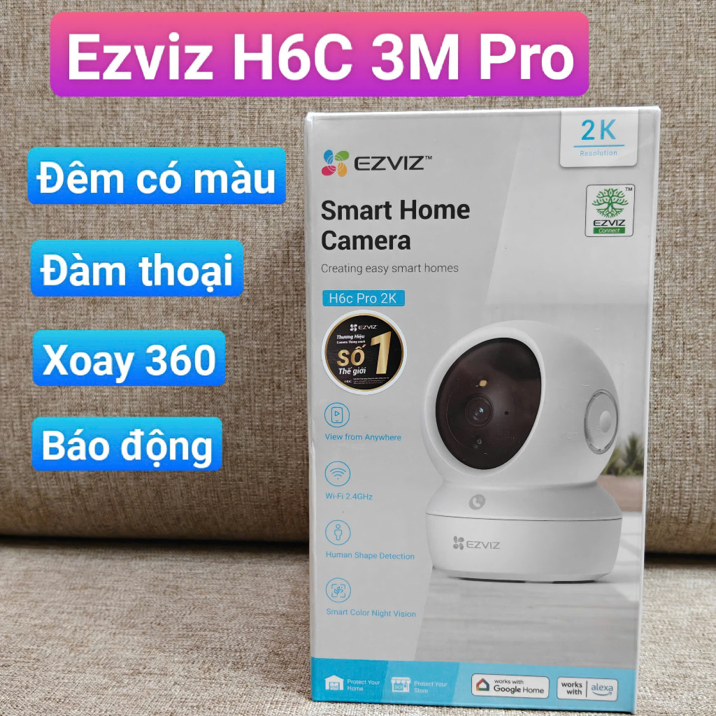Camera wifi EZviz H6C Pro 3MP ban đêm có màu