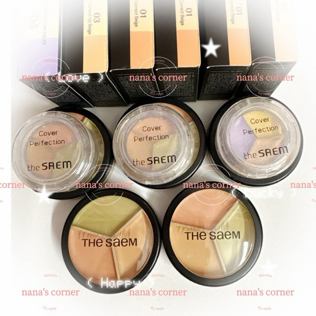 [Hoả Tốc] Bảng CKĐ The Saem Cover Perfection Triple Pot Concealer (3 ô)