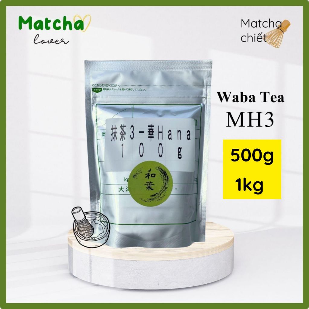 1kg - Matcha MH3, waba tea, bột trà xanh Nhật Bản, matcha latte thơm ngon, đậm trà