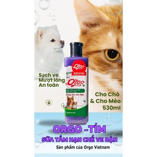 Orgo 530- Sữa tắm chó mèo thú cưng (10 loại 530ml) sp sữa tắm thú cưng của cty Orgo (không phải sữa tắm SOS)