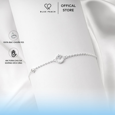 Lắc Tay Bạc 925 Blue Peach Diamond In Circle V2 LT589