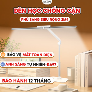 Đèn học để bàn chống cận bảo vệ mắt, đèn bàn làm việc Mopi Light chân đế/ kẹp bàn ánh sáng không nhấp nháy RA/CRI 95-97