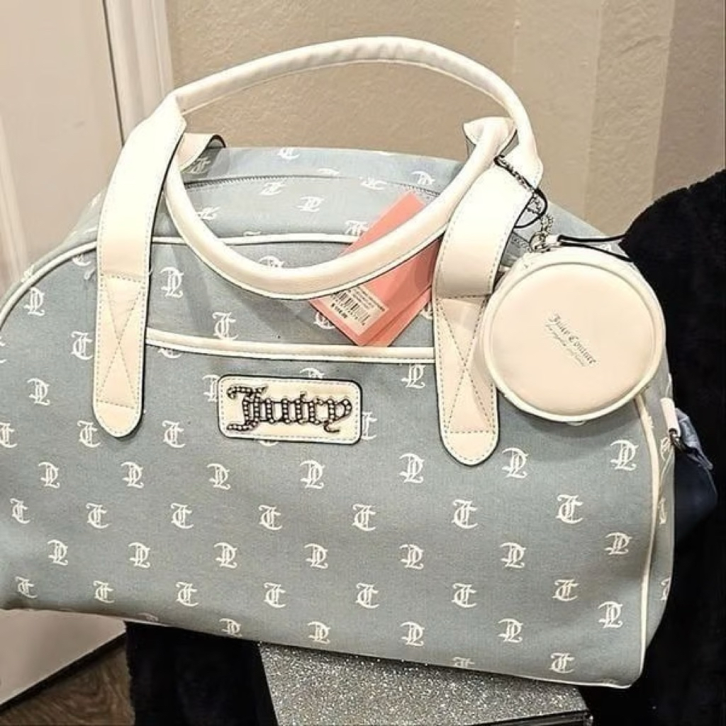 HIẾM - túi Juicy couture Queen of everything 119$ siêu xinh kèm charm tròn hàng full tag Juicy