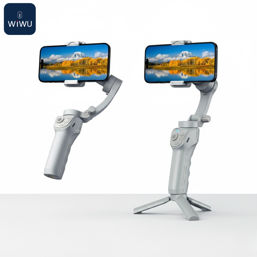Gậy Gimbal Cầm Tay Chụp Ảnh WIWU WI-SE017 Air Chống Rung AI Tracking Theo Dõi Chuyển Động Live Vlog