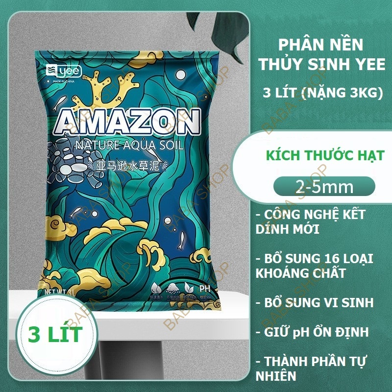 🌿 Phân Nền Thủy Sinh YEE Amazon Nature Aqua Soil | Nền bền lâu, nước trong, cây phát triển mạnh