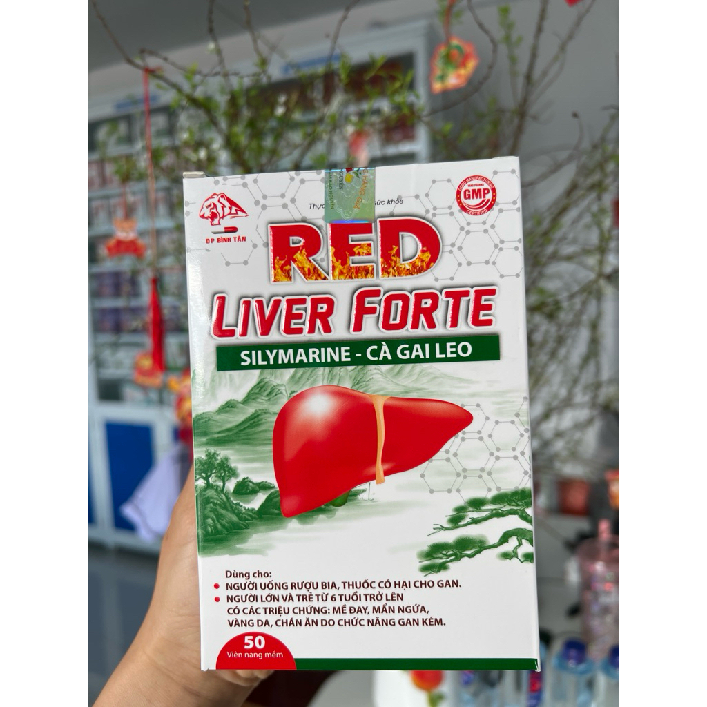 RED LIVER FORTE (Chính hãng) bổ gan Cà Gai Leo (Hộp 50 viên)