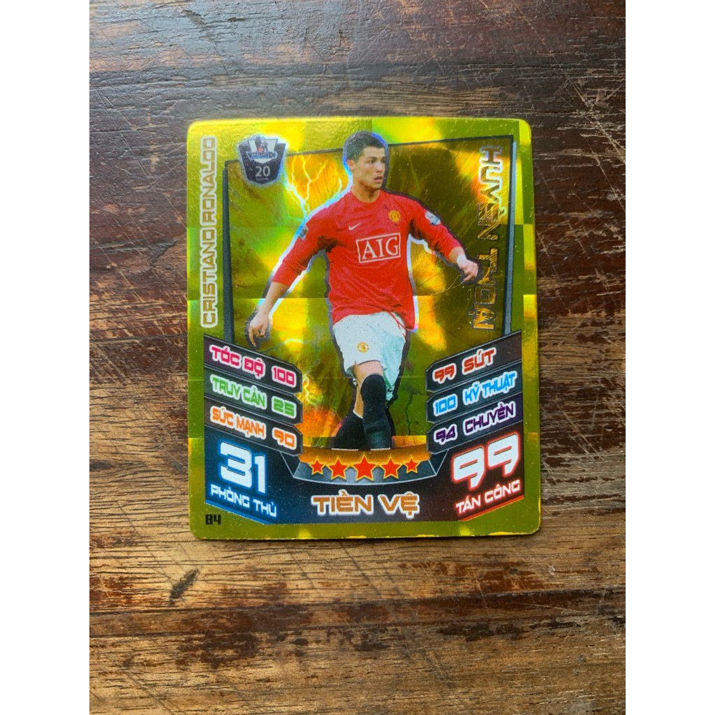 Ronaldo Thẻ Vàng Poca Match Attax Mùa Giải 2012/2013