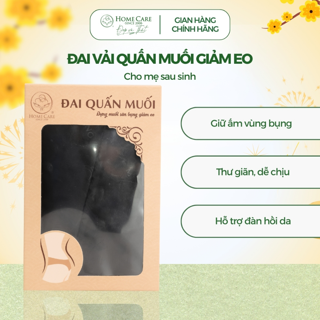 Đai vải đựng muối quấn bụng Home Care giúp giữ ấm vùng bụng, hỗ trợ chăm sóc vóc dáng sau sinh