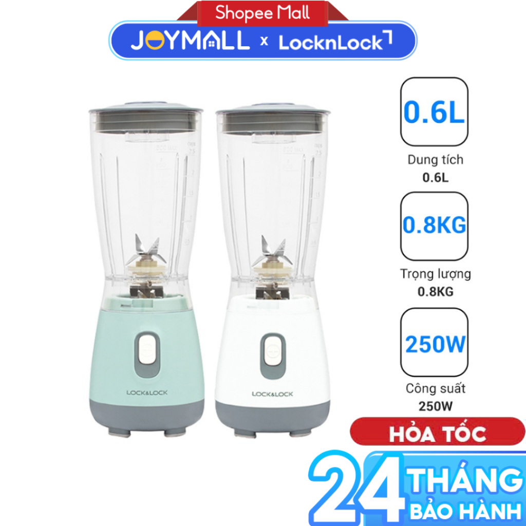 Máy xay sinh tố LocknLock Personal Blender EJM436 600ml, Hàng chính hãng, nhỏ gọn - JoyMall