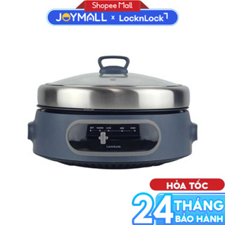 Nồi điện đa năng LocknLock 4L EJP542NVY, Hàng chính hãng, chảo nướng chống dính,nồi lẩu inox-JoyMall