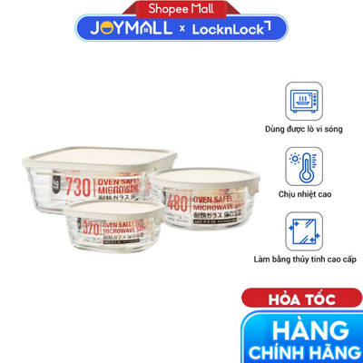 Hộp Thủy Tinh Cao Cấp LocknLock Easy Seal Container P-0810, Hàng Chính Hãng, Nhiều Dung Tích-JoyMall
