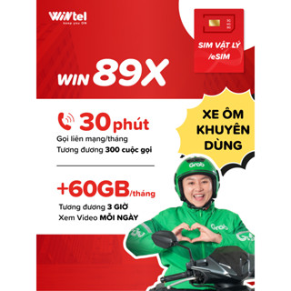 Sim Data Tốc Độ Cao Cho Shipper, Xe Ôm Công Nghệ - SIM 4G Wintel Win89X