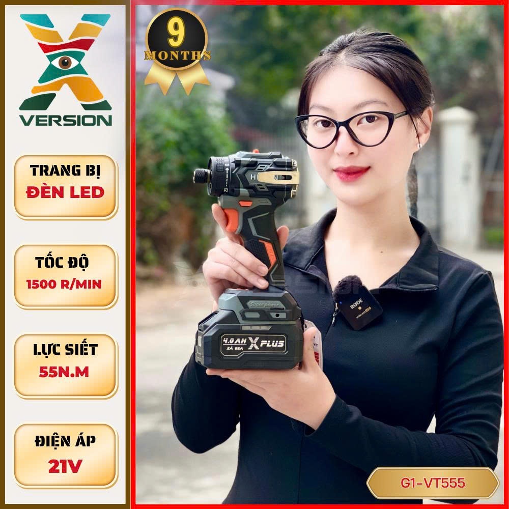 Thân máy vít trượt HUKAN G1-VT555 động cơ không chổi than, sử dụng chân pin phổ thông-Xversion