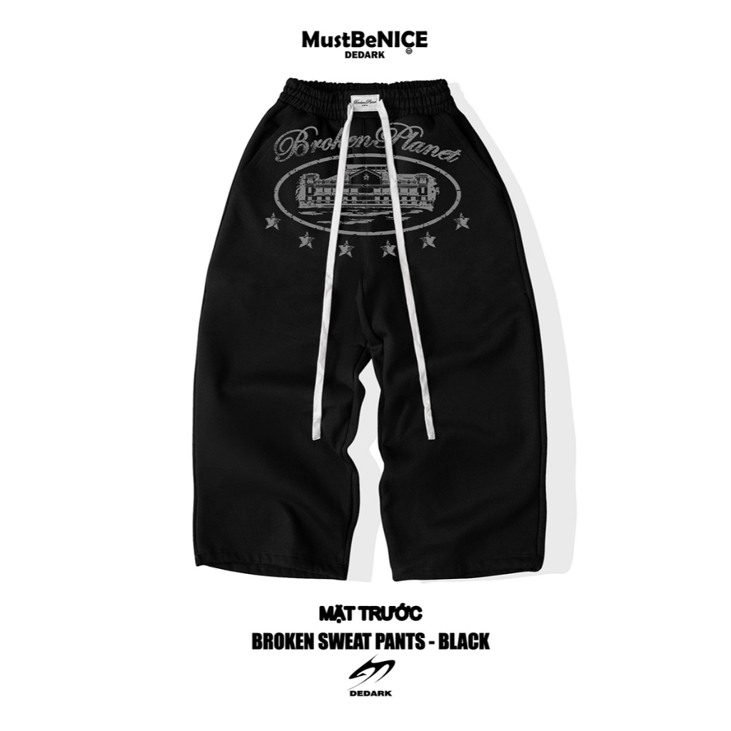 Quần dài thun Nỉ bông 𝐁𝐑𝐎𝐊𝐄𝐍 DEDARK nam/nữ