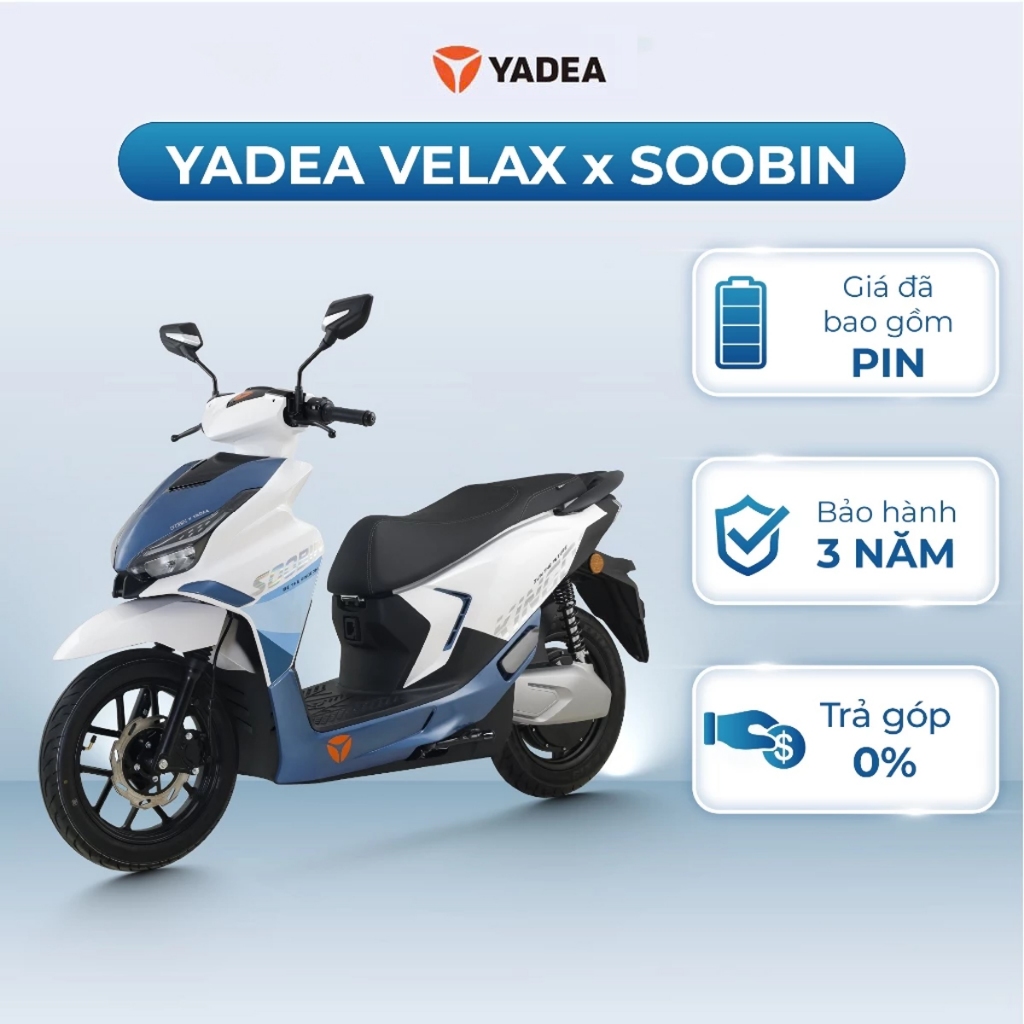 Xe Máy Điện Thông Minh YADEA Velax Phiên Bản Đặc Biệt Soobin Hoàng Sơn - Bảo Hành 3 Năm
