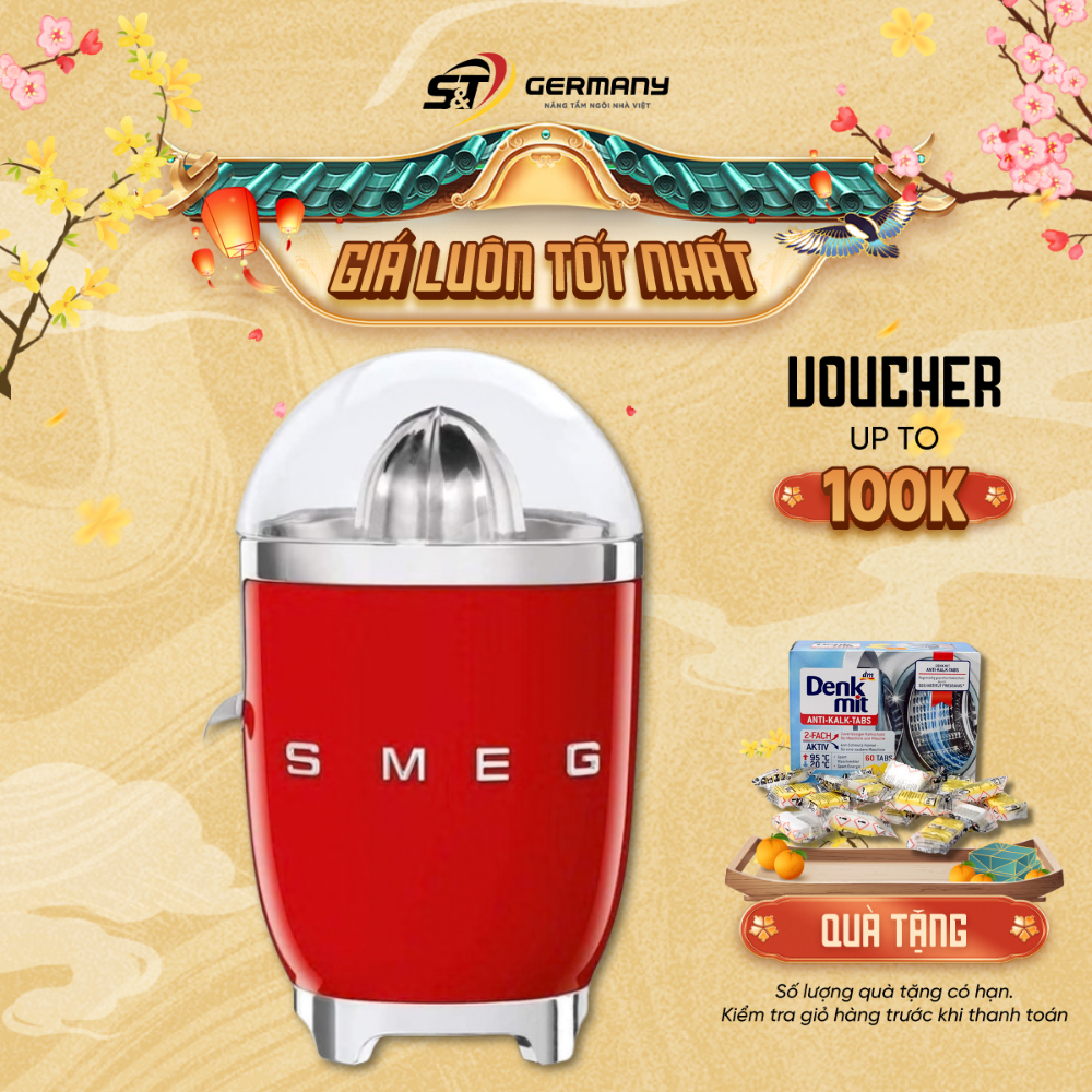 HCM Máy vắt cam SMEG CJF11RDEU màu đỏ cao cấp GermanySnT 490031