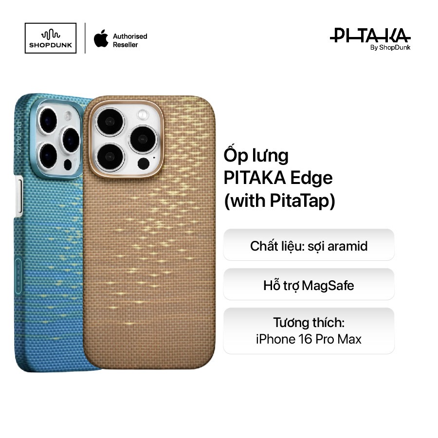 Ốp lưng PITAKA Edge (with PitaTap) dành cho iPhone 16 Pro Max