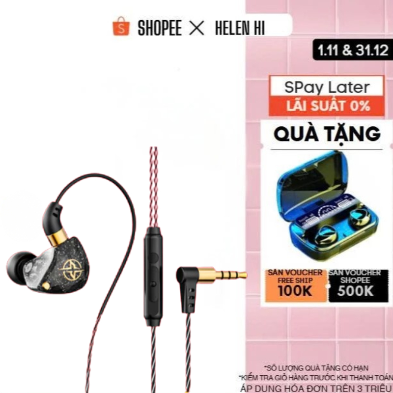 Tai Nghe Gaming, Tai Nghe Chơi Game Nhét Tai S2000 Pro Supper Bass