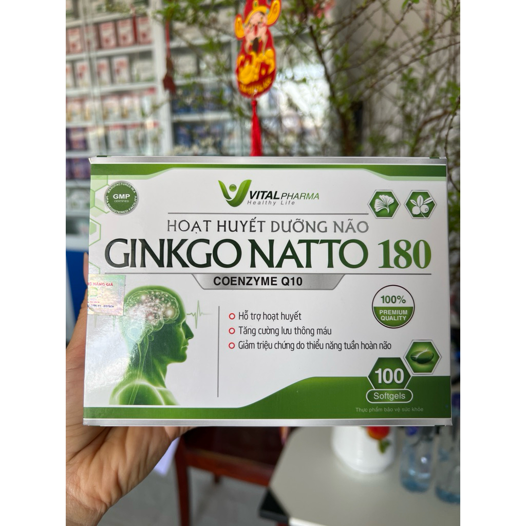Hoạt Huyết Dưỡng Não GINKGO NATTO 180 (Chính hãng) Dạng vỉ 100 viên