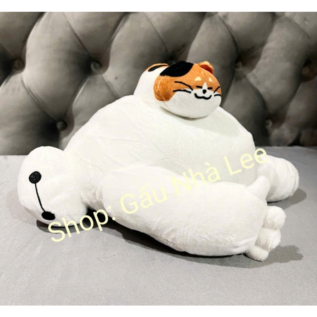 [ Nhật Bản ] [MS2204] Bé gấu bông Baymax x Mèo Mochi, size 30cm, lông mềm mịn, hàng mới, full tem ta