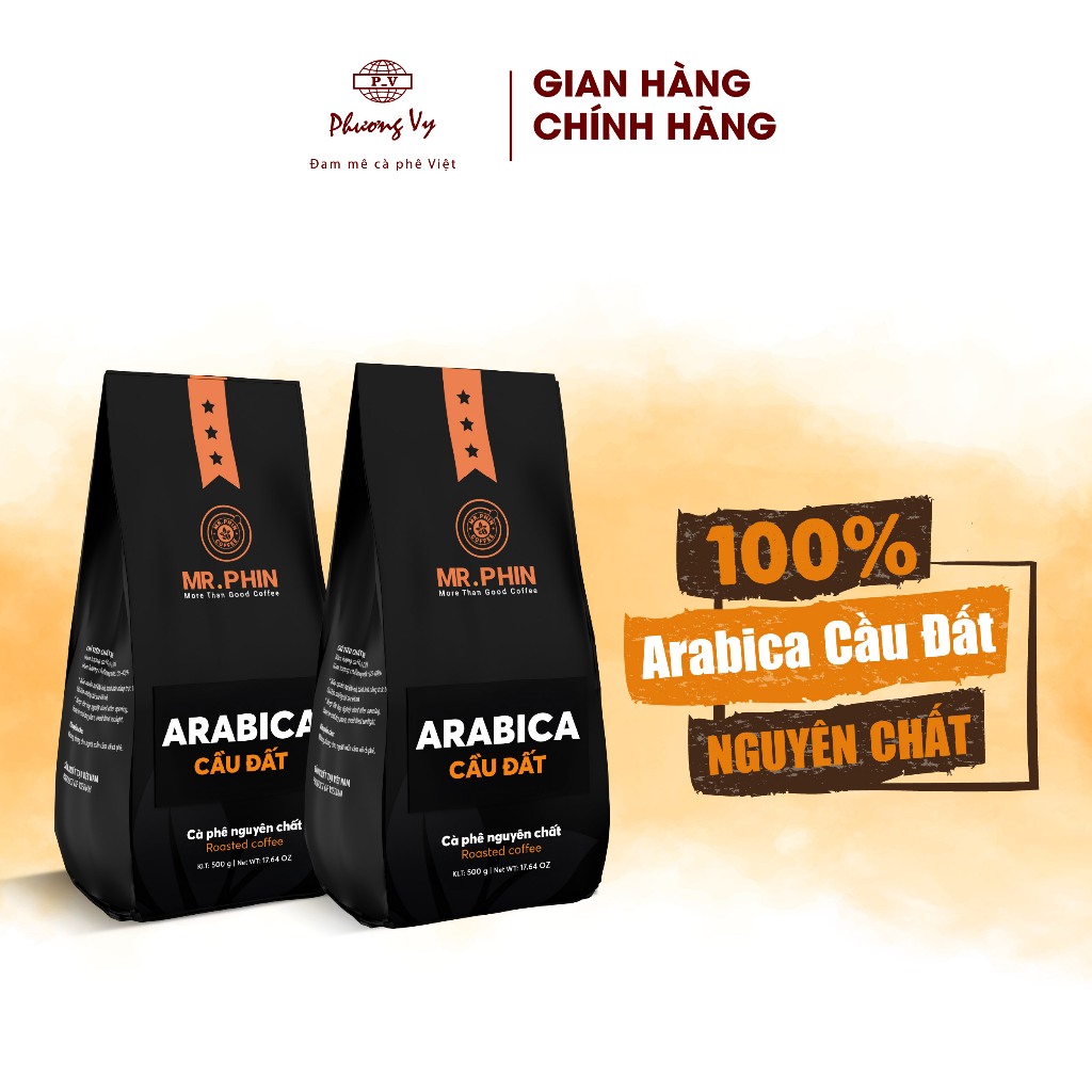 COMBO 2 Cà phê Mr. Phin Arabica Cầu Đất chua thanh, cafe Cold Brew, Phương Vy Coffee