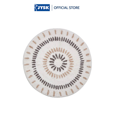 Thảm phòng tắm | JYSK MUNKFORS | cotton | màu tự nhiên | Ø65cm