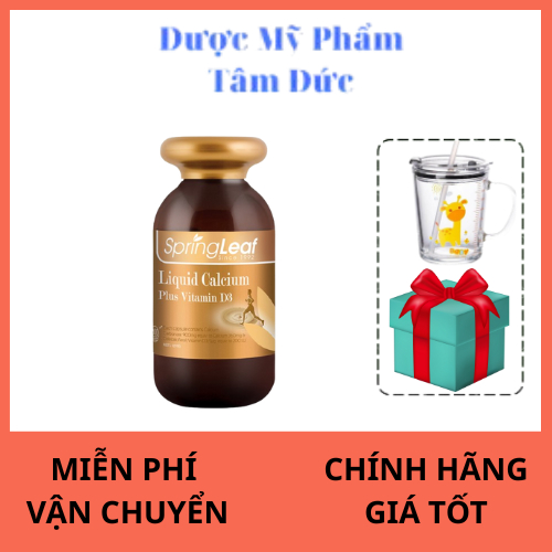 [HÀNG NHẬP KHẨU] LIQUID CALCIUM PLUS VITAMIN D3 SPRING LEAF 60 Viên - Tăng Cường Canxi