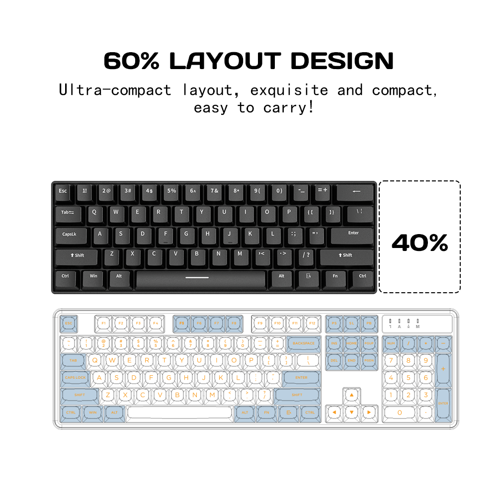 Bàn Phím Cơ Gaming Có Dây Zifriend H61K – Layout 61 Phím, Hotswap, LED RGB, Red / Blue Switch | BigBuy360 - bigbuy360.vn