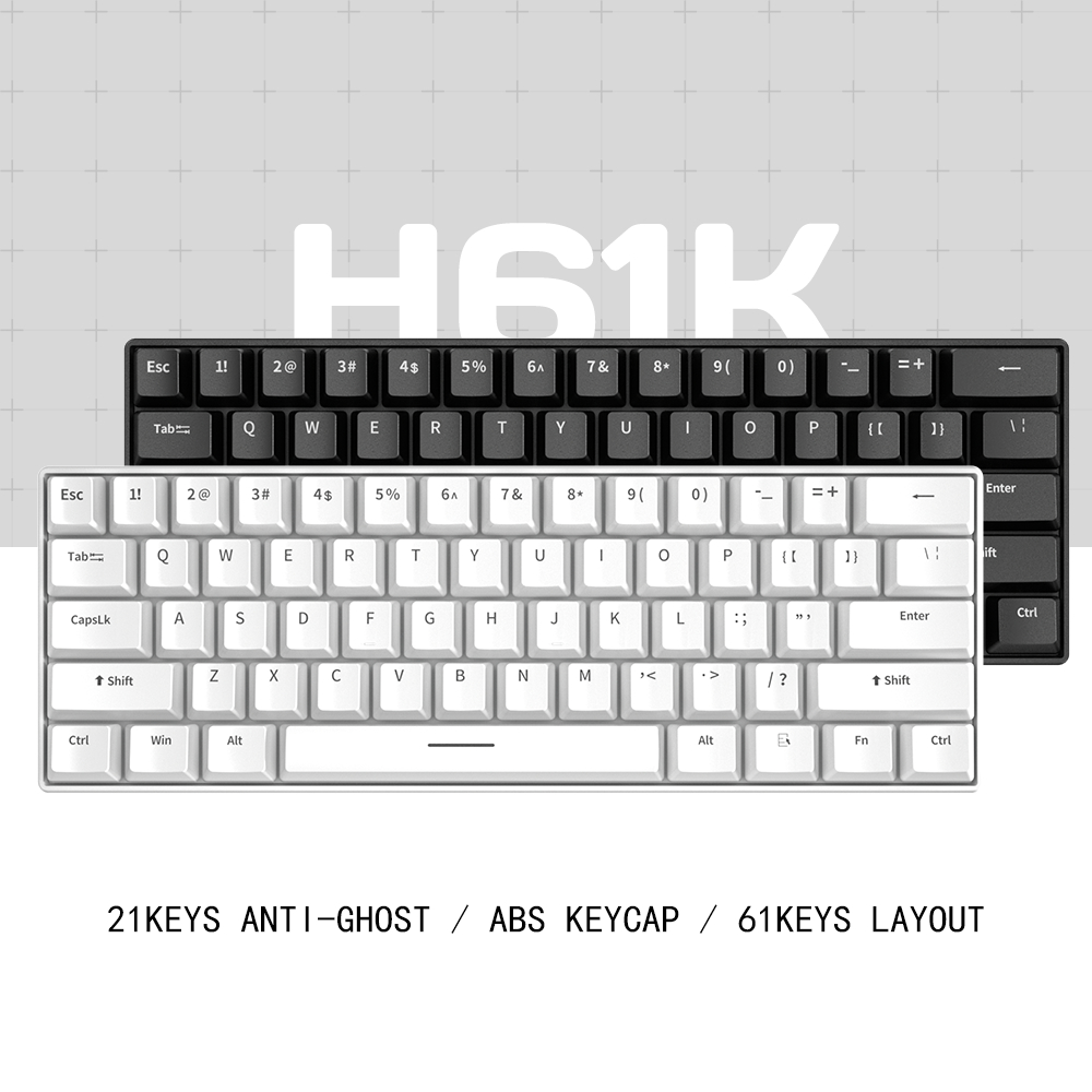 Bàn Phím Cơ Gaming Có Dây Zifriend H61K – Layout 61 Phím, Hotswap, LED RGB, Red / Blue Switch | BigBuy360 - bigbuy360.vn