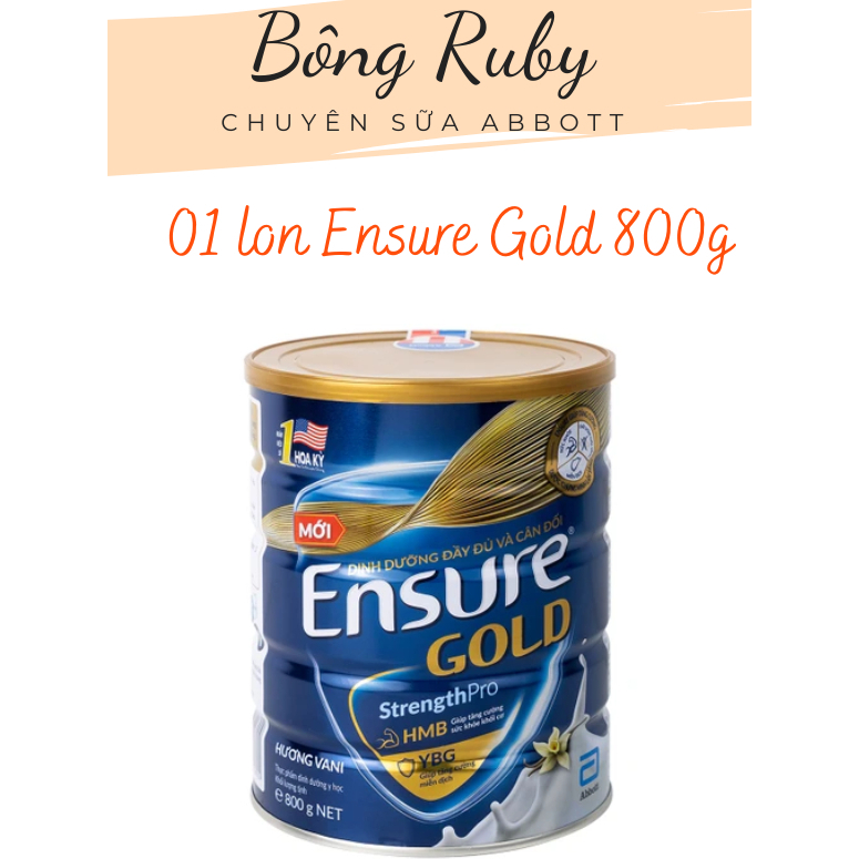 Sữa bột Ensure Gold hương vani 800g