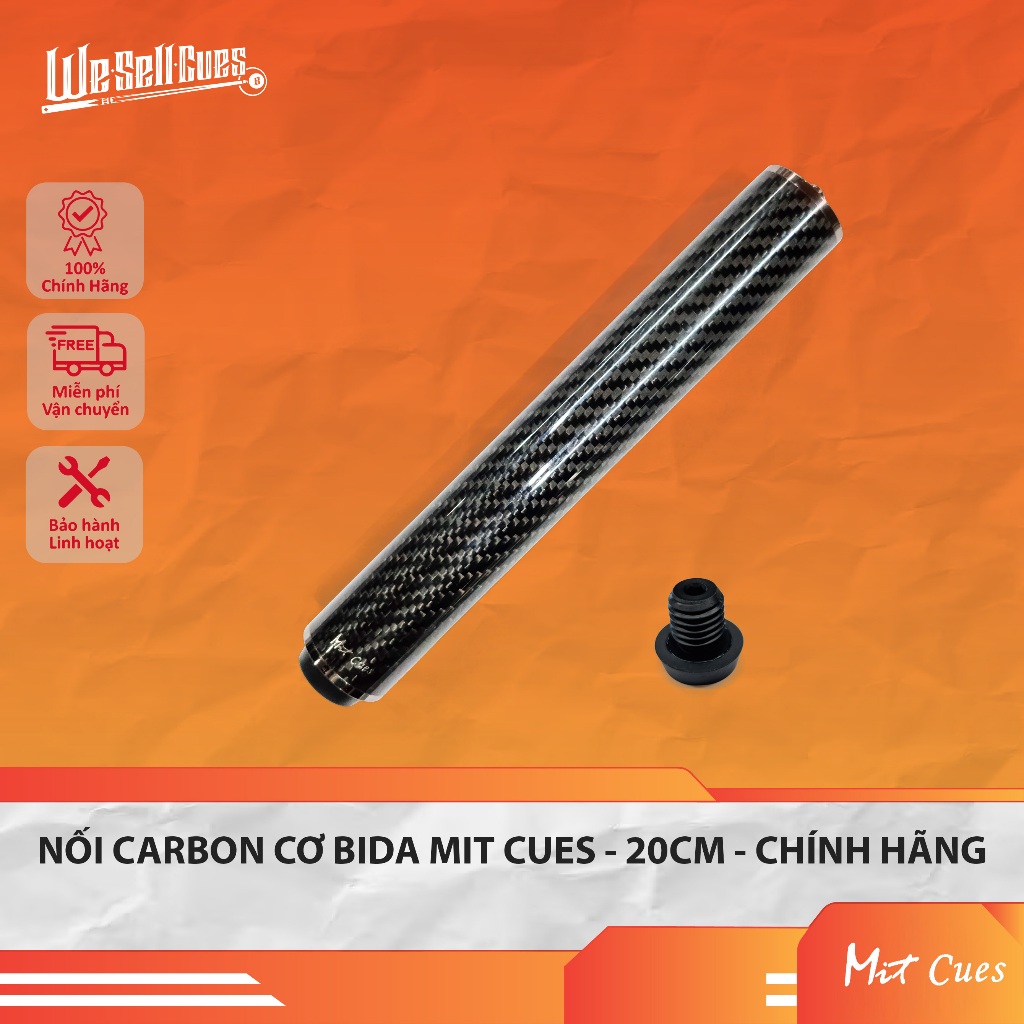 Nối Carbon Mit Cues 20cm Chính Hãng (Đã Kèm Bumper Nối)