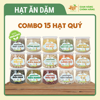 Combo 15 Hạt Ăn Dặm Hữu Cơ Dinh Dưỡng Nấu Cháo Cho Bé, Set Hạt Ăn Dặm, Hạt Nấu Cháo Hũ 115g