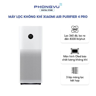 Máy Lọc Không Khí Xiaomi Air Purifier 4 Pro – Diện Tích 60m², Màng HEPA Lọc Bụi PM2.5, Khử Mùi – Chính Hãng, BH 12 Tháng