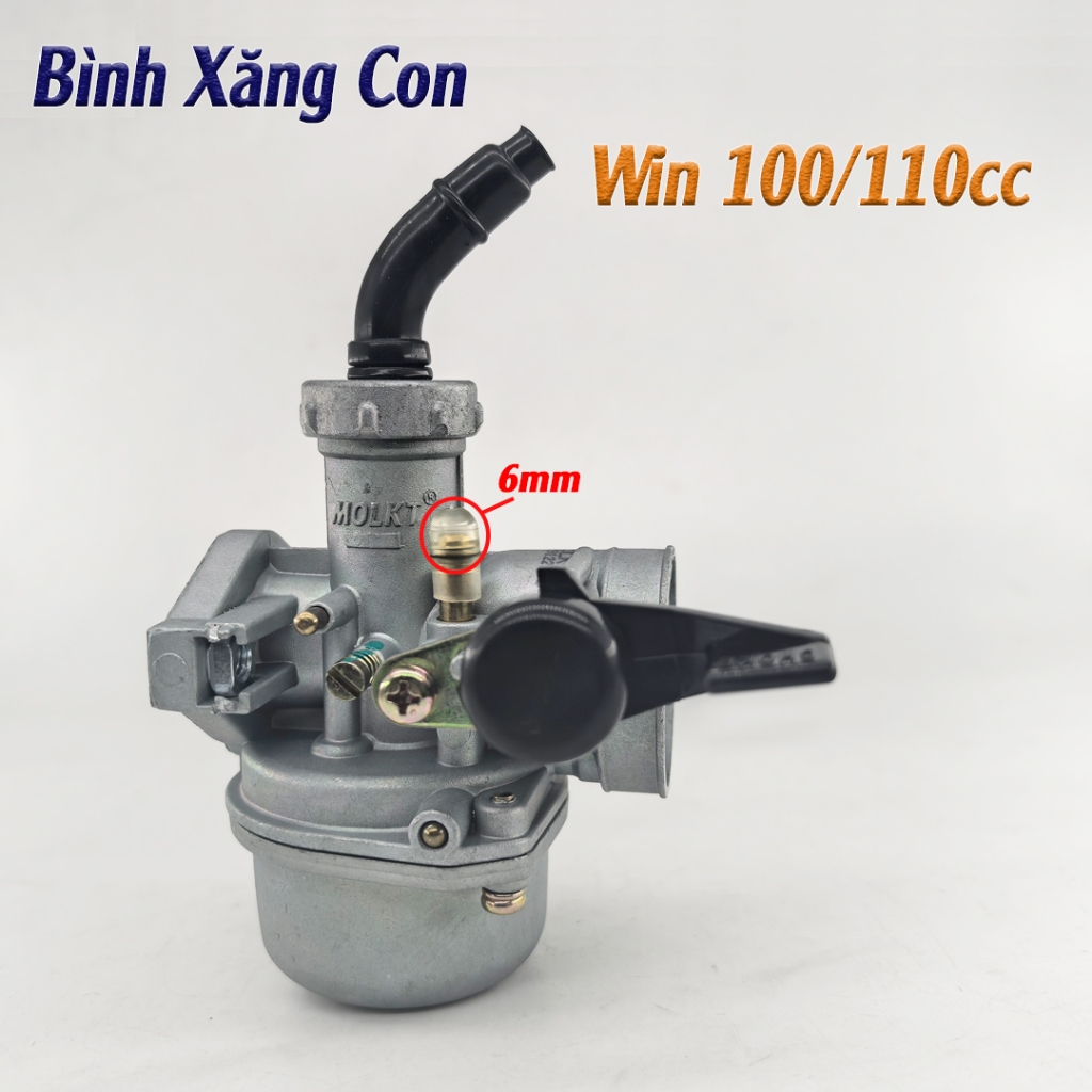 Bình Xăng Con Wave 100/110cc & Win 100/110cc - Không có khóa xăng, Giải pháp trị hụp ga, hao xăng