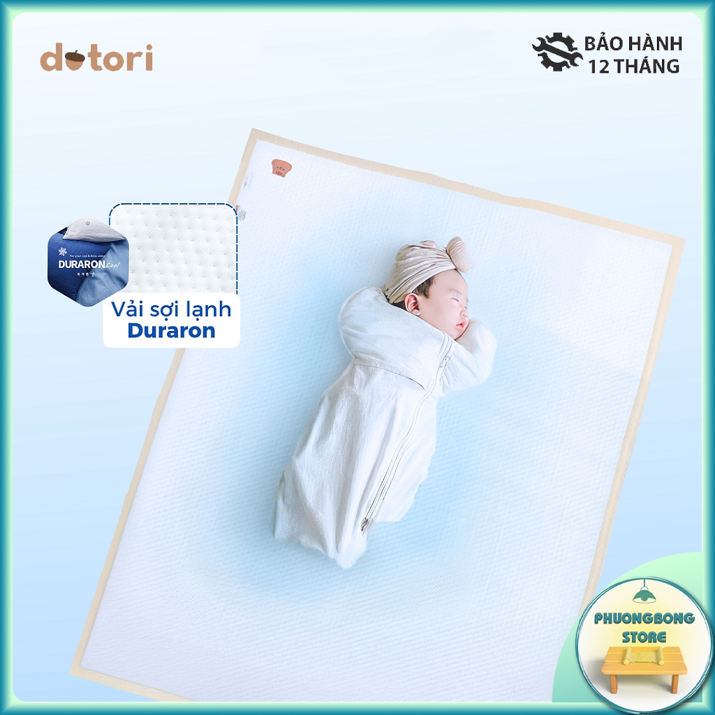 Thảm Mát Điều Hoà Thân Nhiệt Dotori Sợi Lạnh Duraron Hàn Quốc - Đệm Mát Cho Bé Dotori Duraron Air Me