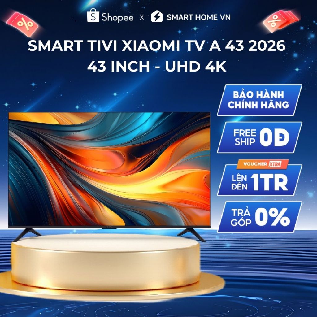 (Phiên Bản Quốc Tế) Smart Tivi Xiaomi TV A 43 2026 - 43 Inch - UHD 4K - Bảo Hành 24 Tháng