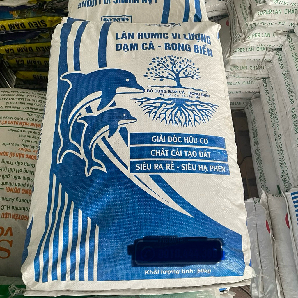 (50kg) Lân Đen Humic Rong Biển, cải tạo đất, hạ phèn, kích rễ, ra chồi, xanh lá
