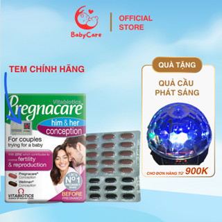 Conceptive Pregnacare Him and Her Bổ Trứng -Tinh Binh Hỗ Trợ Sinh Sản, Tăng Khả Năng Thụ Thai 60v
