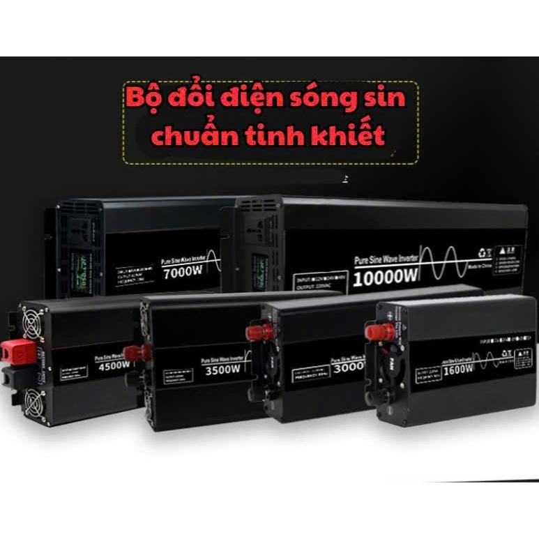 Bộ Đổi Điện Sin Chuẩn AO 6000W 12V/24v sang 220v