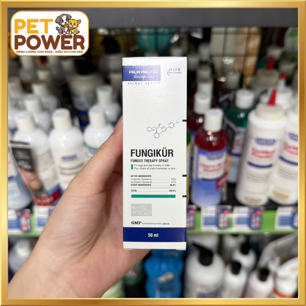 Dung Dịch Xịt Chăm Sóc Da Cho Chó Mèo Alkin Fungikur – Hỗ Trợ Giữ Da Khỏe & Lông Sạch