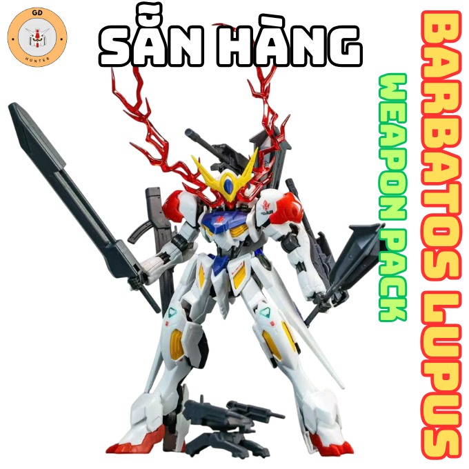 [SẴN HÀNG] Mô hình lắp ráp Gundam HG 1/144 Barbatos Lupus B021 Weapon Pack Iron-Blooded Orphans - GK