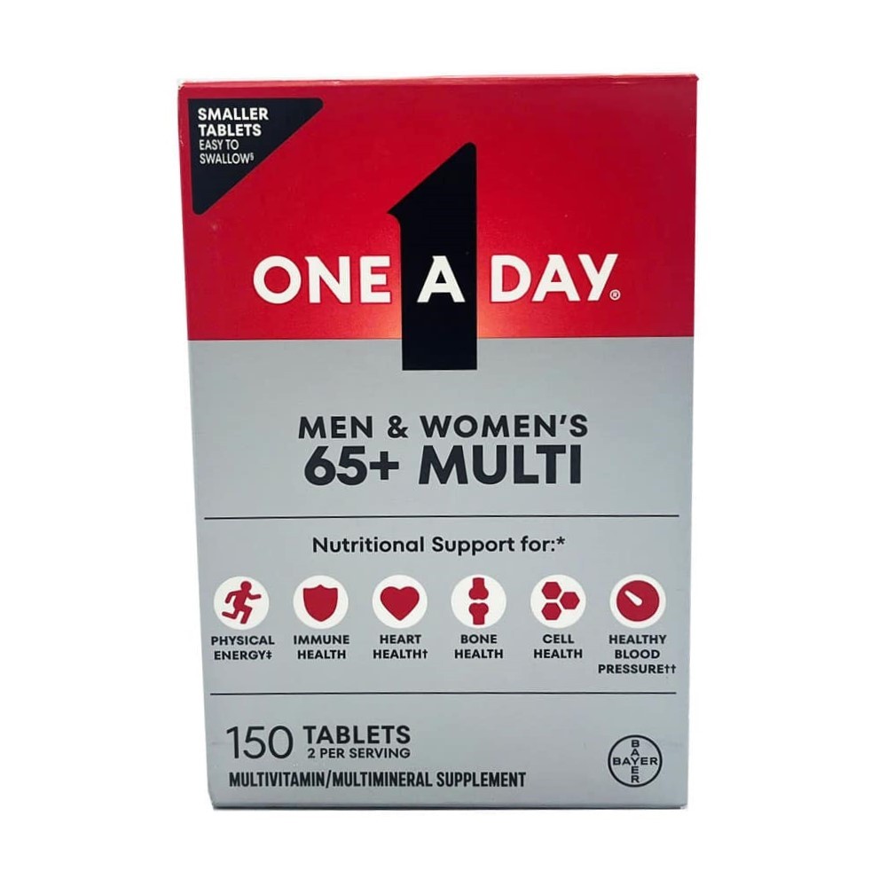 Viên uống tổng hợp cho nam/nữ 65 tuổi One A Day Proactive 65+ Bayer