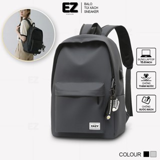 Balo đi học chống nước thời trang đựng laptop 15.6 inch EZ BALO Cặp học sinh nam nữ đẹp BLU02