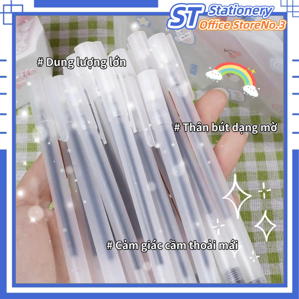 Bút bi phong cách tối giảnBút bi gel Bút nước khô nhanh Bút luyện đề cho học sinh Bút ký văn phòng D