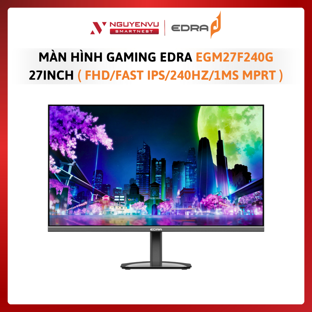 Màn hình gaming EDRA EGM27F240G 27 inch (FHD/Fast IPS/240Hz/1ms MPRT) - Hàng Chính Hãng - Bảo Hành 2