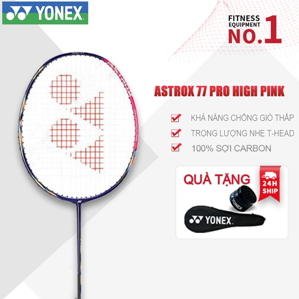 Vợt Cầu Lông ASTROX 77 PRO Yonex Carbon 4U G5 Căng Sẵn Tặng Kèm Cuốn Cán Và Túi Vải