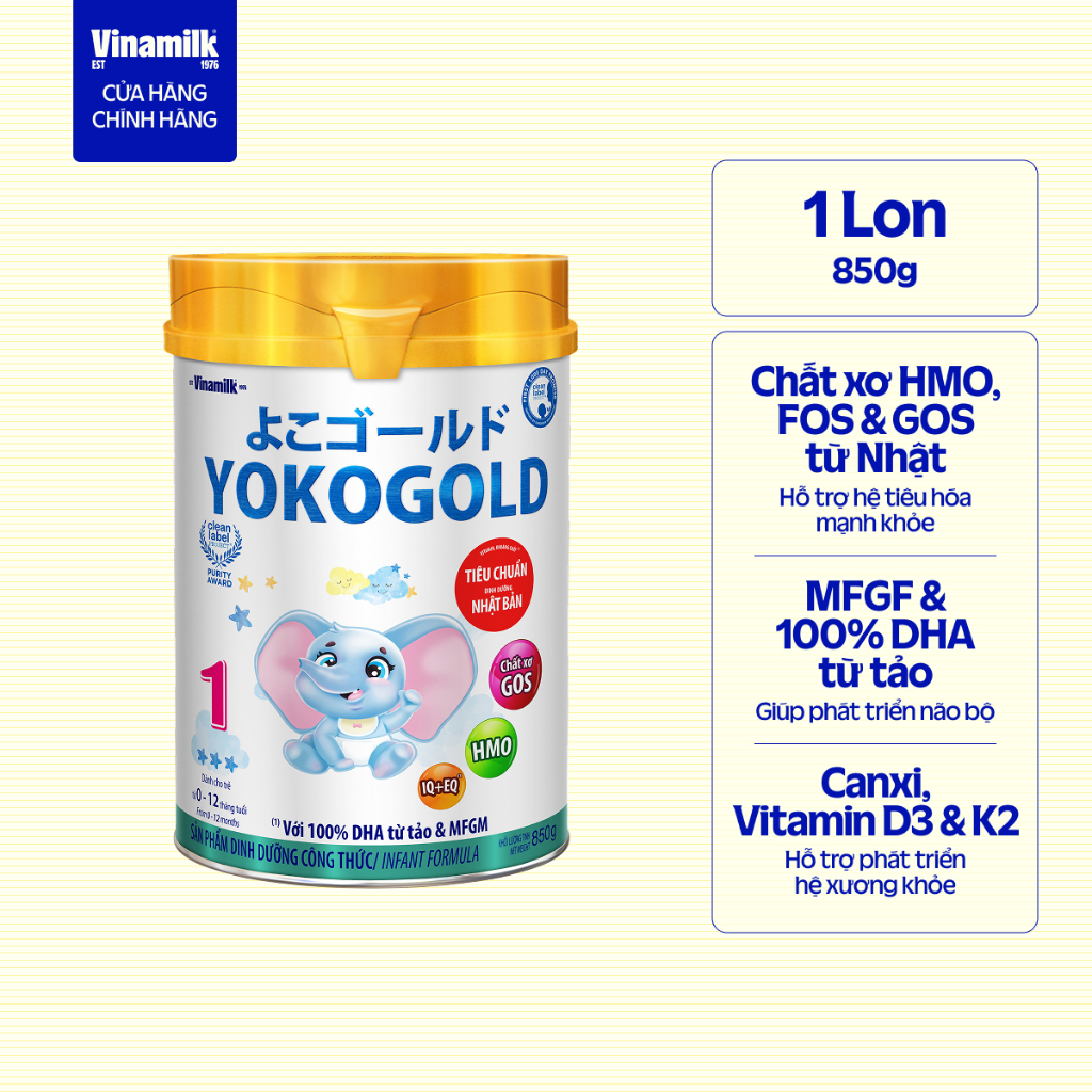 Sữa bột Yoko Gold 1 - Hộp thiếc 850g