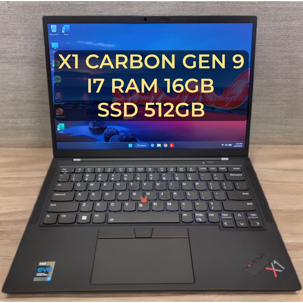 Lenovo Thinkpad X1 Carbon Gen 9 - Core I7 11th RAM 16GB/SSD 256GB - Laptop Dòng Doanh nhân mỏng nhẹ nhất 1.2kg Unotech