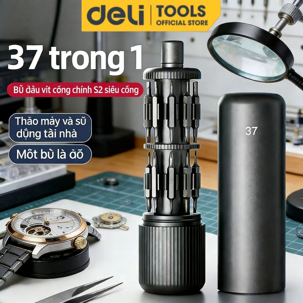 Bộ Tua Vít Deli Đa Năng cao cấp tiện lợi cho sửa chữa điện tử